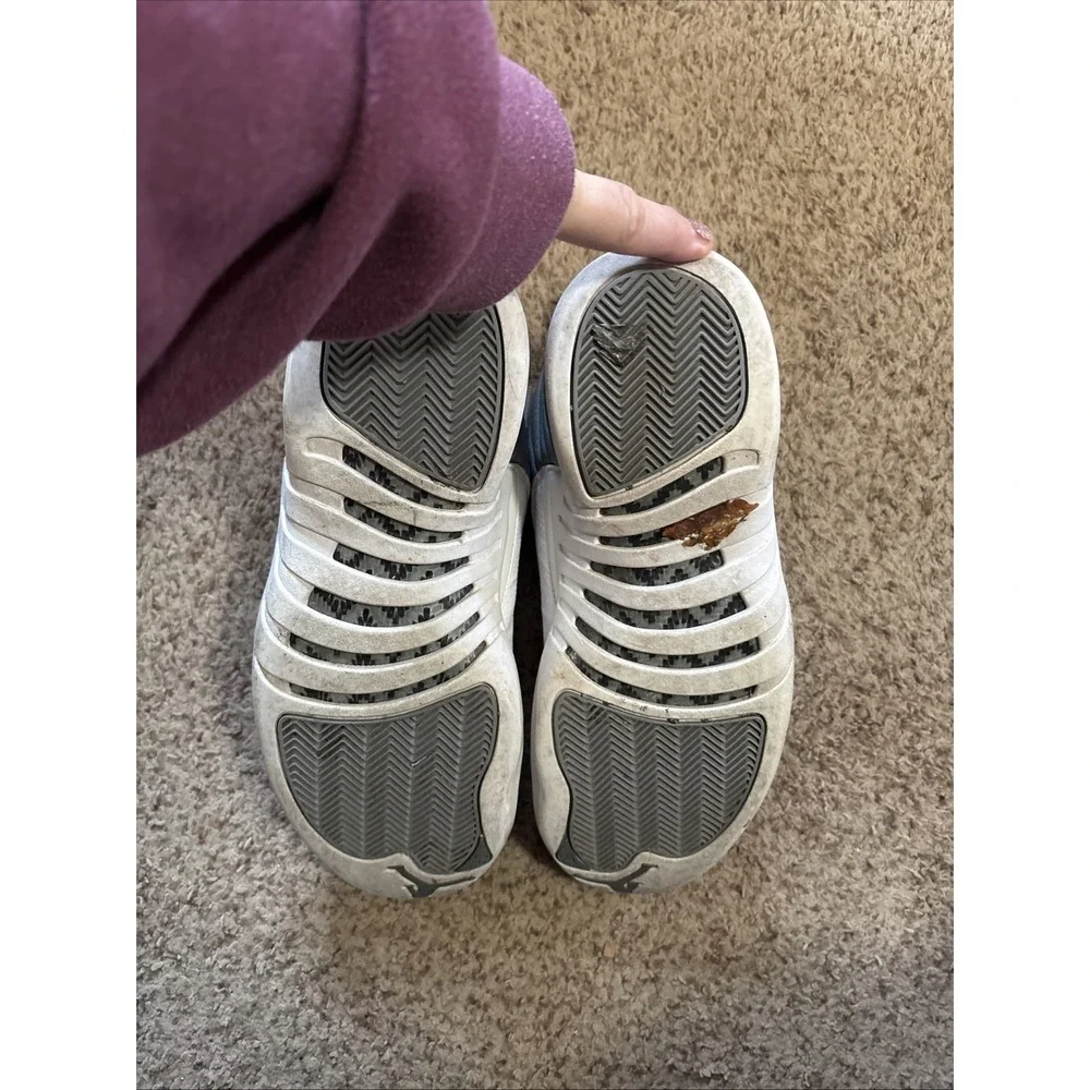 Size 11.5‎ - Jordan 12 Stealth 2022 Nike Gray White Leather Basketball Sneakers